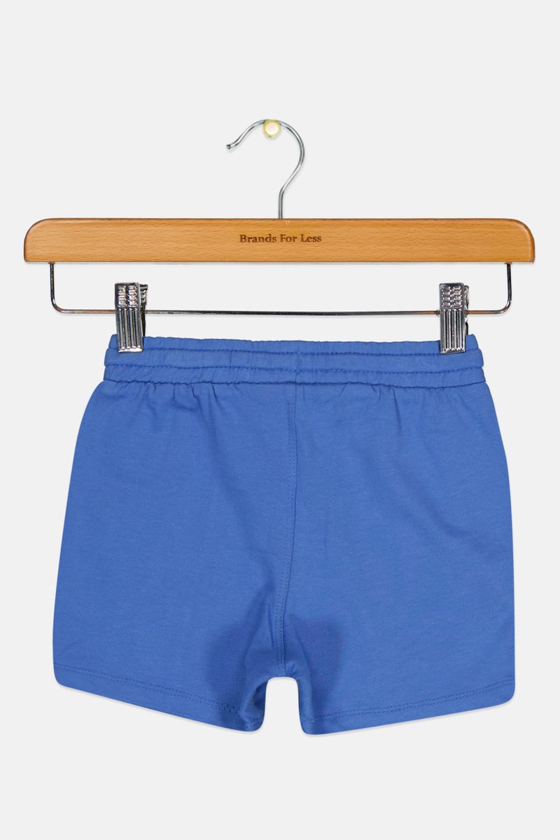 Henleys Toddlers Boy Graphic Print Basic Shorts, Blue - Image 3